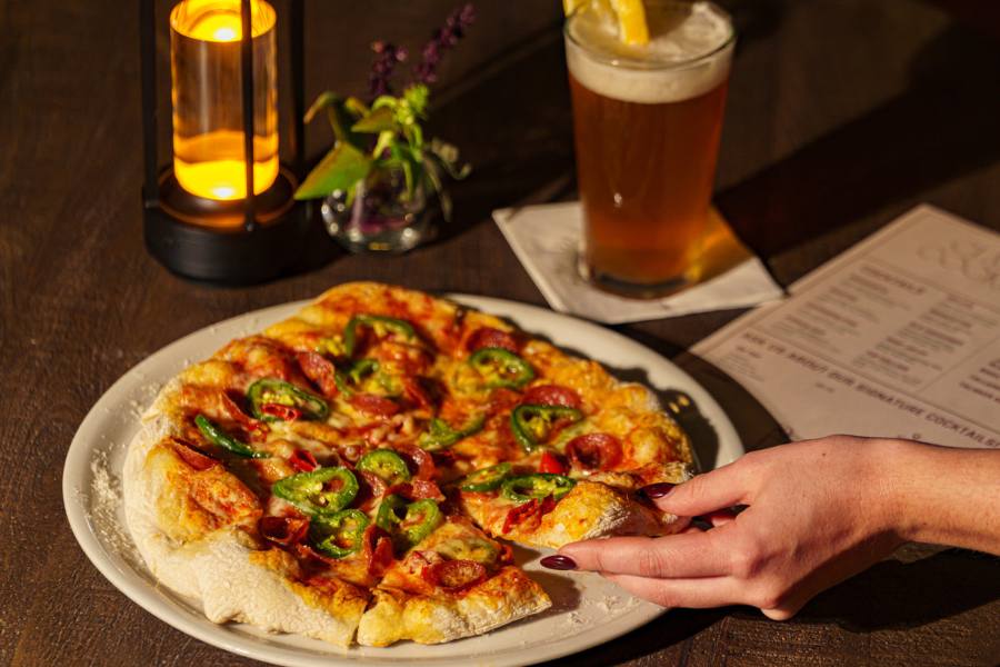 Pizza and a pint